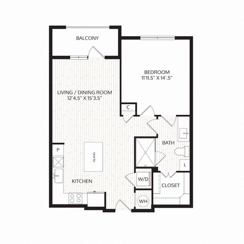 Aura Avant Apartments in Lewisville, Texas A3.3 Floor Plan